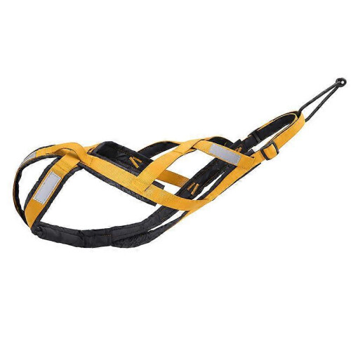 (Yellow, M) Running Dog Leash Chest Strap Large Dog Vest Leash
