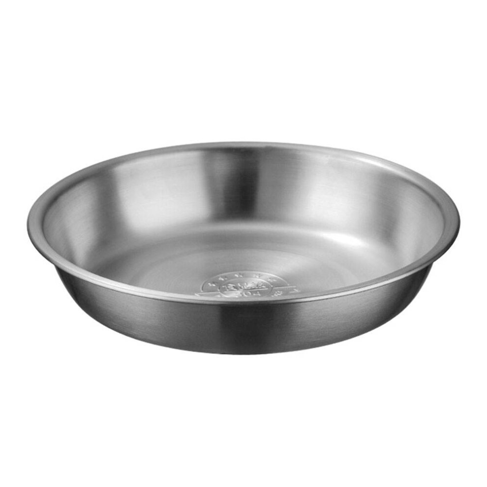 Wide Stainless Steel Bowl Metal Small Flat Steaming Plate Soup Travel-image-OPC-PJFFVWH-NEW