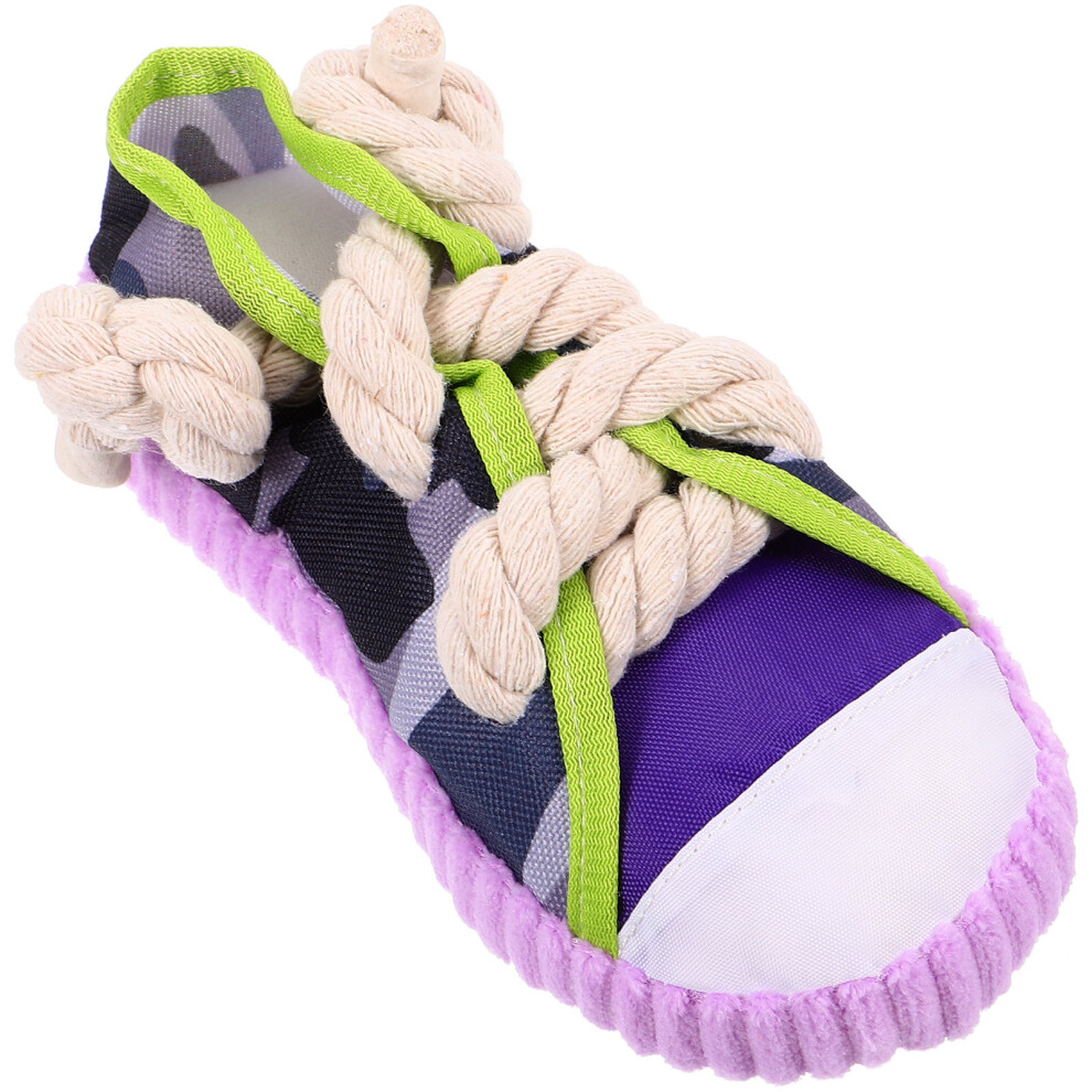 Inoomp Pet Slippers Toy Dog Shoe Chew Toys Interactive Shoes Plush Bite