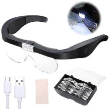 Magnifying Glasses with Light, Head Magnifier Glasses Eyeglasses Magnifier for Hobby, Crafts, Reading And Close Work