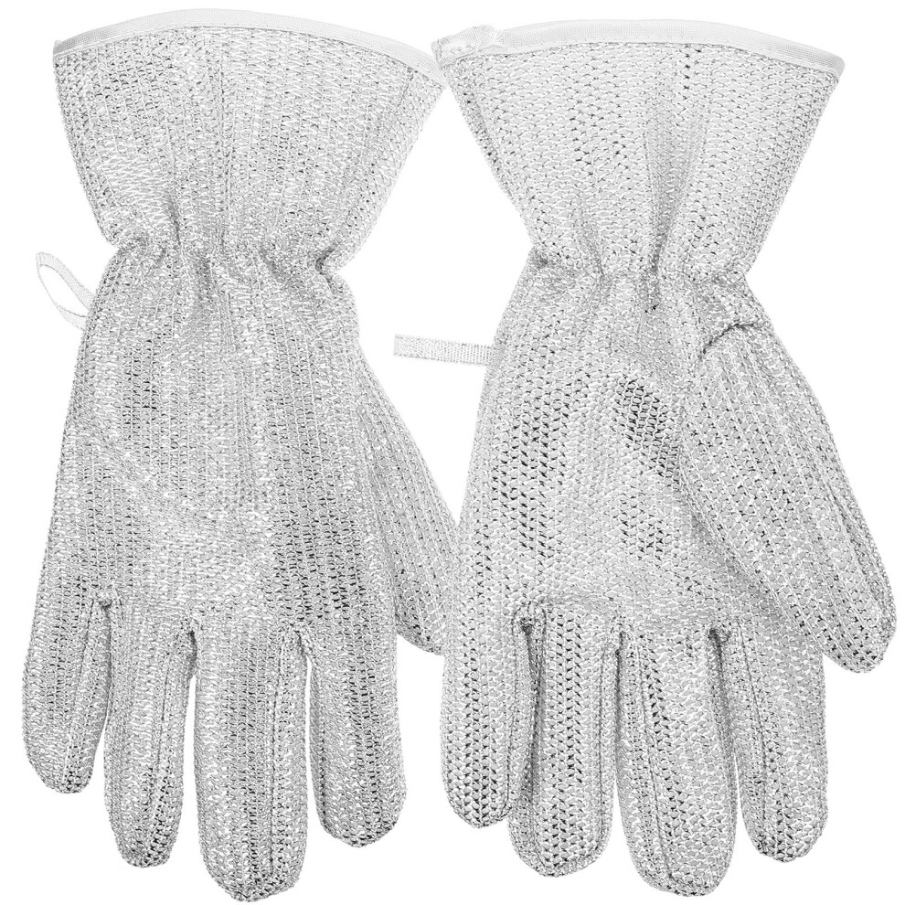 1 Pair Metal Wire Dishwashing Gloves for Kitchen Laundry Gardening-image-OPC-PJFFY8M-NEW