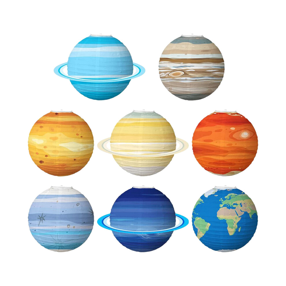 Lot De 8 Lanternes En Papier DéCoratives Pour L'espace-image