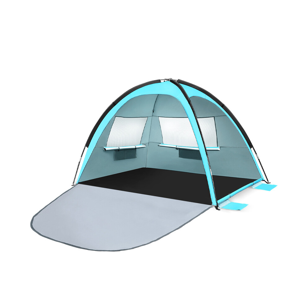 Tente plage pliante familiale portable abri solaire randonn??e bleu