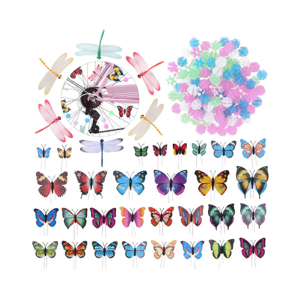 Sada Decor Bike 108Ks KolečKové Paprskové KoráLky SvěTelný Plastový Kulatý Paprskový KoráLek 30Ks Klipy MotýLů 6Ks Klipy VážEk-image