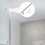 Silver Glass Shower Panel Support Bar Brushed Stainless Steel 4