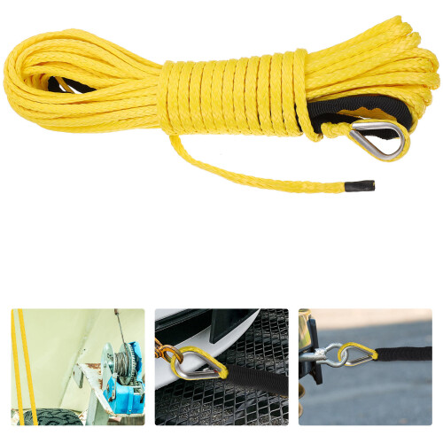 1Stk Praktisches Gelbes Nylon Abschlepp- Und Windenseil Mit 1