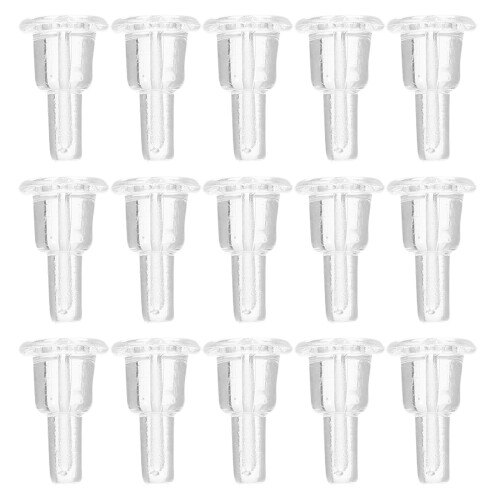 50 PCS Earring Protective Cover Clear Stud Back Pads Safety Backs