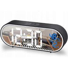(B) LED electronic alarm clock bedside luminous clock digital small alarm clock