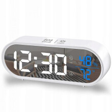 (A) LED electronic alarm clock bedside luminous clock digital small alarm clock