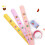 6Pièces Bracelets Silicone Clap Motif Règle Multicolores Flexibles 7