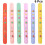 6Pièces Bracelets Silicone Clap Motif Règle Multicolores Flexibles 4
