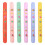 6Pièces Bracelets Silicone Clap Motif Règle Multicolores Flexibles 1