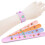 6Pièces Bracelets Silicone Clap Motif Règle Multicolores Flexibles 8