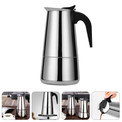 Cafetière À Induction Mocha En Acier Inoxydable Argent 1