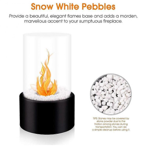 (White) Alcohol Fireplace Small Portable Stove Desktop Metal Fireplace 2