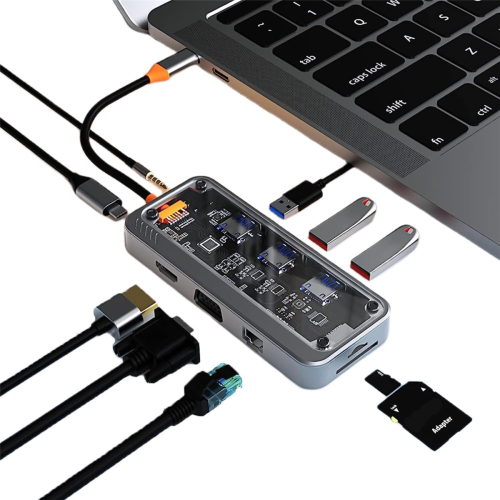 10 In1 USB C Hub, Ethernet USB-C Multiport Adapter 2