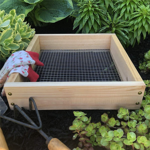 Hand Held Cedar Garden Sifter for Compost, Dirt an 2