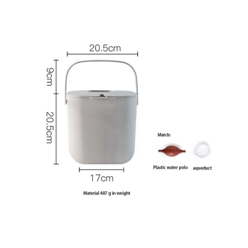 2Pcs Compost Bin for Everyday Organic Waste with L 2
