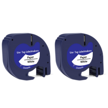 2 Pack Compatible Label Tape Replacement for Black