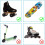 4Pcs Roller Skate Wheels with Bearings for Double 7