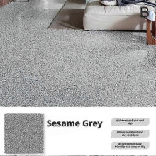 (Gray) high Gloss Marble Effect Epoxy Floor Paint Durable Protective Coating For Garage Basement Concrete Surfaces Seamless Application