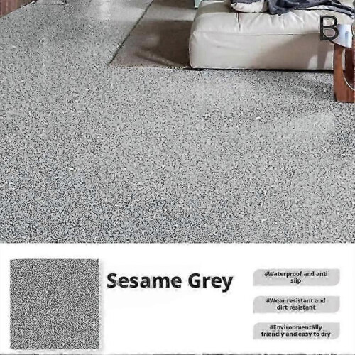 (Gray) high Gloss Marble Effect Epoxy Floor Paint Durable Protective Coating For Garage Basement Concrete Surfaces Seamless Application