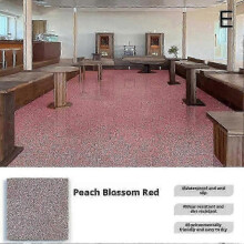 (Pink) high Gloss Marble Effect Epoxy Floor Paint Durable Protective Coating For Garage Basement Concrete Surfaces Seamless Application