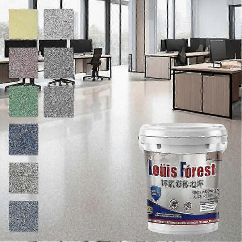(Light gray) high Gloss Marble Effect Epoxy Floor Paint Durable Protective Coating For Garage Basement Concrete Surfaces Seamless Application 2
