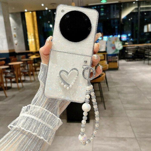 (White) Pearlescent Shell Texture Case For Zte Nubia Flip 1