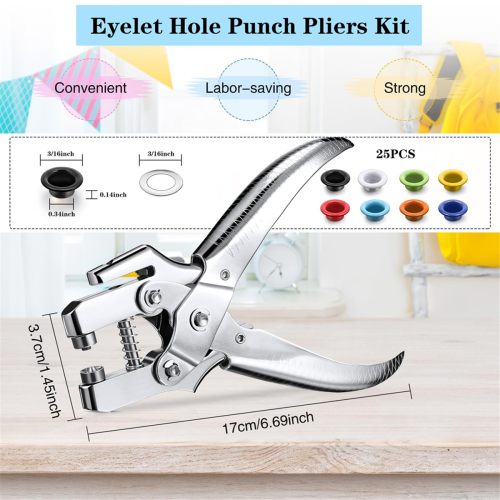 3/16 Inch Grommet Tool Kit Eyelet Plier Set Hole P 2
