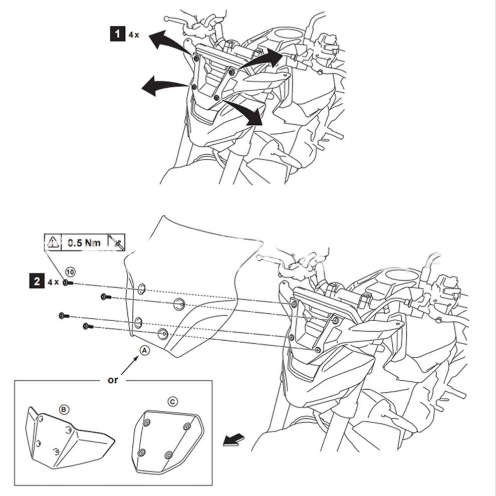 Windshield For Mt-09 Mt 09 Mt09 Mt09 Sp Visor Kit 4851167001807