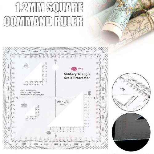 Practical Transparent Military Topographical Map Scale for Sea/land Navigation 1