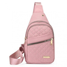 (Pink) Anti-theft Sling Bags For Women Lightweight Shoulder Backpacks Crossbody Bags Chest Pack Outdoor Rucksack