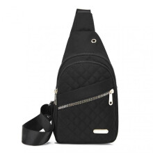 (Black) Anti-theft Sling Bags For Women Lightweight Shoulder Backpacks Crossbody Bags Chest Pack Outdoor Rucksack