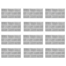 12-Sheet Peel and Stick Backsplash Tile, Faux Whit