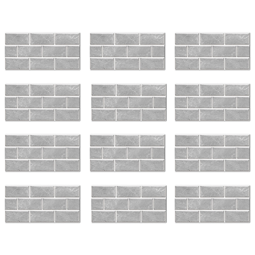 12-Sheet Peel and Stick Backsplash Tile, Faux Whit