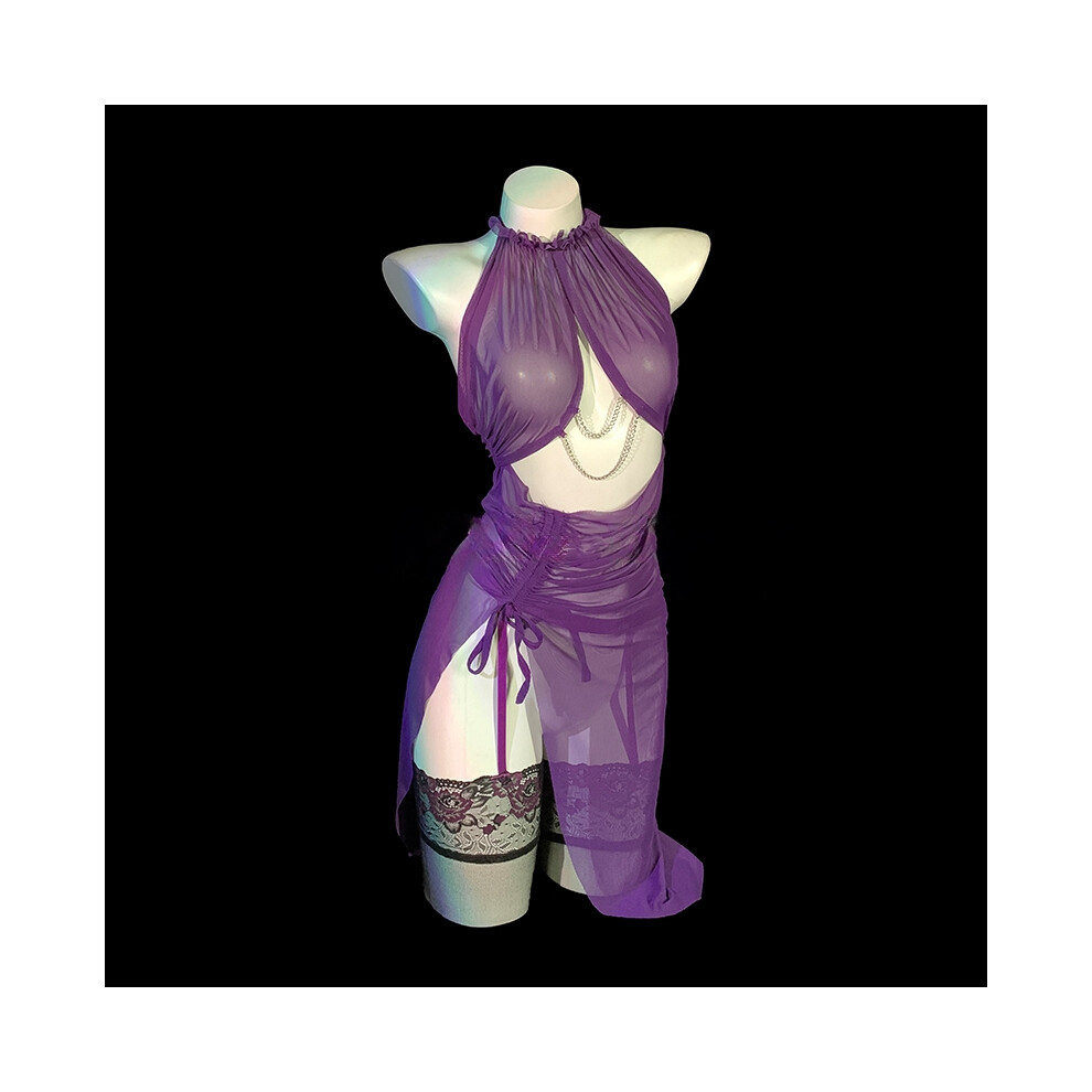 Light (One Size [80-120 Jin], Charming Veil Same Style Suspender Stockings) "Celebrity Veil" Sexy Underwear Sexy Uniform Seductive Pajamas
