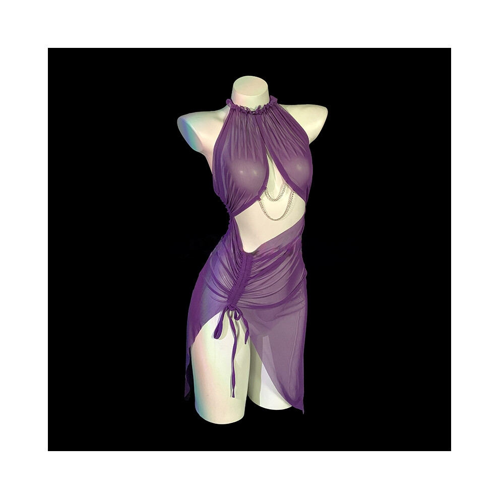 Light (One Size [80-120 Jin], Charming Gauze [With Dress T-Pants]) "Celebrity Veil" Sexy Underwear Sexy Uniform Seductive Pajamas