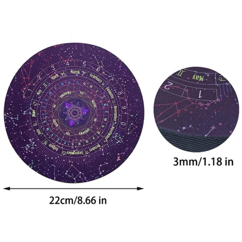 Divination Mat, Round Shape Starry Letter Rubber A 2