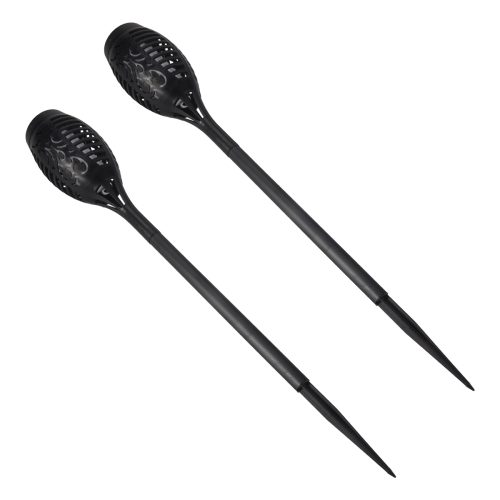 2 Pcs LED Solar Flame Light Lamp Flickering Waterp 2