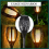 2 Pcs LED Solar Flame Light Lamp Flickering Waterp 10