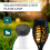 2 Pcs LED Solar Flame Light Lamp Flickering Waterp 7