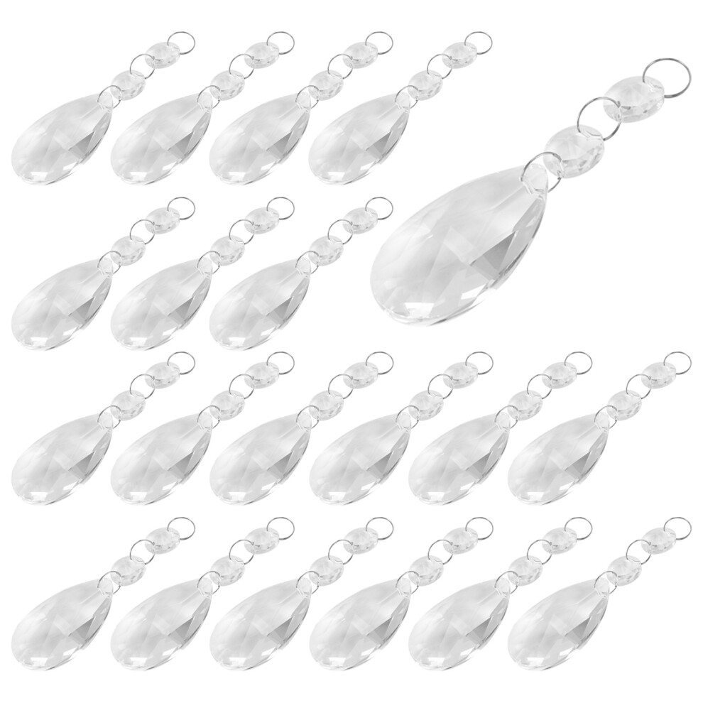 Semoic 20Pcs Chandelier Crystals,Clear Teardrop Crystal P