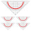 Set Square Made of Plastic,5 Pieces Drawing Geomet 3