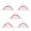 Set Square Made of Plastic,5 Pieces Drawing Geomet 2