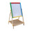 Wooden 2 in 1 Kids Easel Chalk Drawing Board Black 5