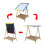 Wooden 2 in 1 Kids Easel Chalk Drawing Board Black 10