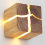 LED Decorative Cracked Wood Wall Light Square Soli 3