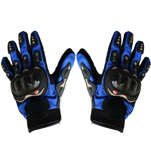 (Blue, L) Motorcycle Riding Gloves