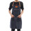 Denim Bib Apron Leather Strap Barista Baker Work Uniform Bartender BBQ Chef Cook Woodworking Apron 7
